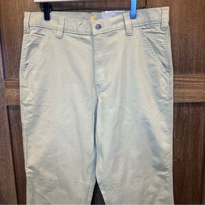 Carhartt Men’s Rugged Flex Rigby Dungaree Relaxed Fit Khaki Pants